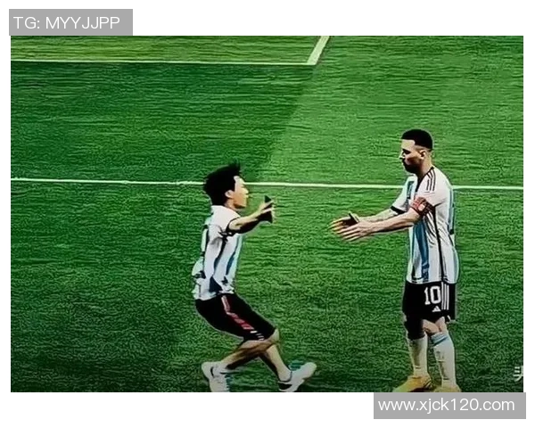 足球明星与热情球迷亲密互动瞬间捕捉精彩时刻的温馨画面